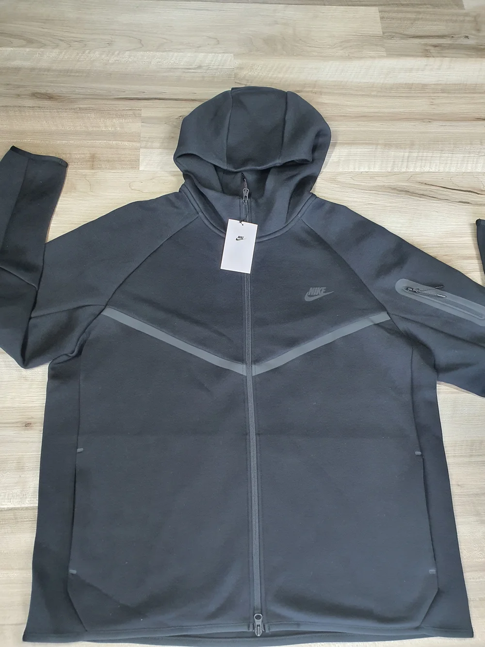 Nike Tech Fleece Jacket Sportswear Black Full Zip Hoodie HV0949-010 Men's XL